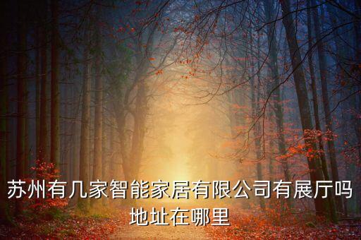 蘇州有幾家智能家居有限公司有展廳嗎地址在哪里