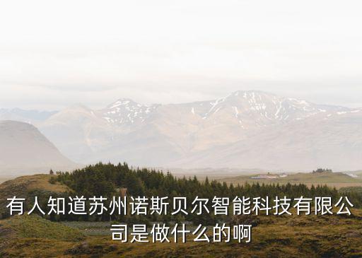 有人知道蘇州諾斯貝爾智能科技有限公司是做什么的啊