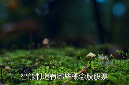 智能制造有哪些概念股股票