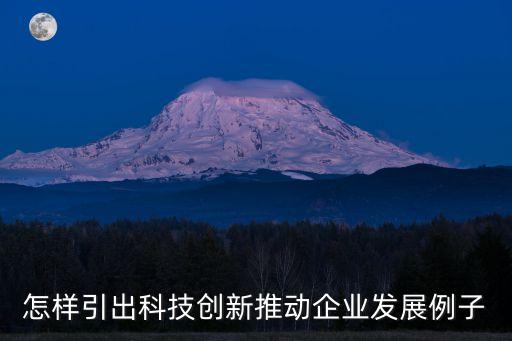 怎樣引出科技創(chuàng)新推動企業(yè)發(fā)展例子
