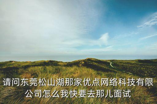 請問東莞松山湖那家優(yōu)點網(wǎng)絡(luò)科技有限公司怎么我快要去那兒面試