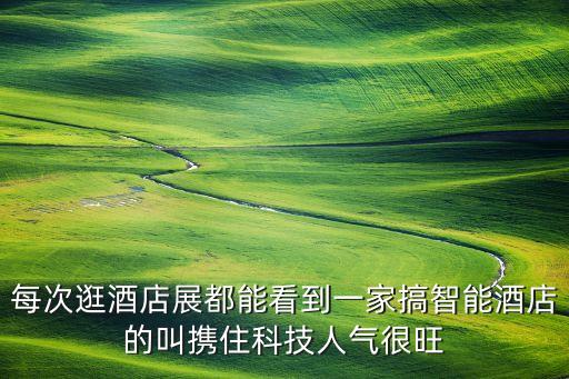 每次逛酒店展都能看到一家搞智能酒店的叫攜住科技人氣很旺