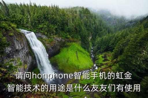 請問honphone智能手機(jī)的虹金智能技術(shù)的用途是什么友友們有使用