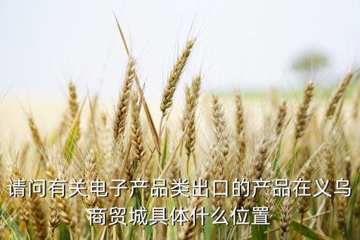 請問有關(guān)電子產(chǎn)品類出口的產(chǎn)品在義烏商貿(mào)城具體什么位置