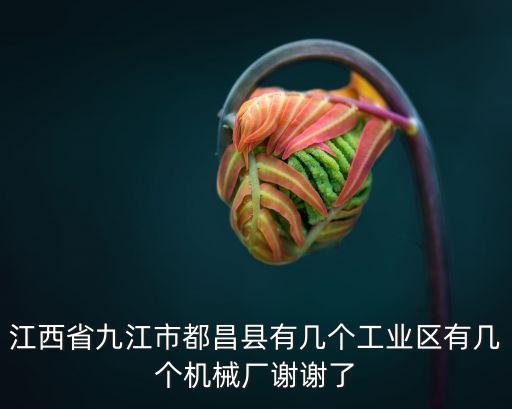 江西省九江市都昌縣有幾個(gè)工業(yè)區(qū)有幾個(gè)機(jī)械廠謝謝了