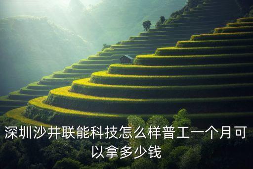 深圳沙井聯(lián)能科技怎么樣普工一個月可以拿多少錢