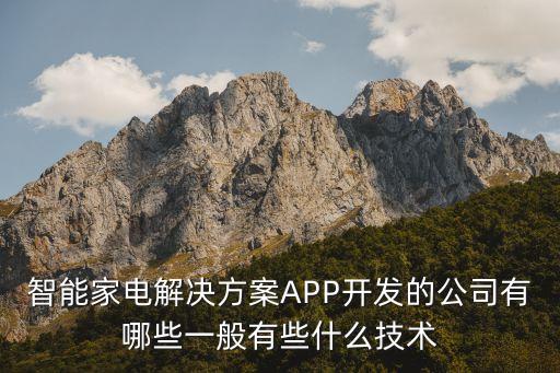 家電智能科技公司有哪些，國內(nèi)有哪些優(yōu)秀的智能家居公司