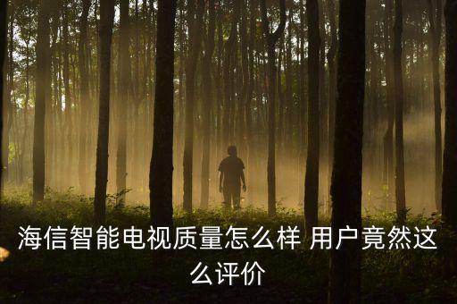 海信智能電視質(zhì)量怎么樣 用戶(hù)竟然這么評(píng)價(jià)