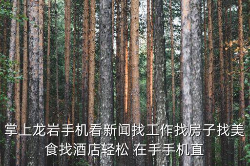 掌上龍巖手機(jī)看新聞?wù)夜ぷ髡曳孔诱颐朗痴揖频贻p松 在手手機(jī)直