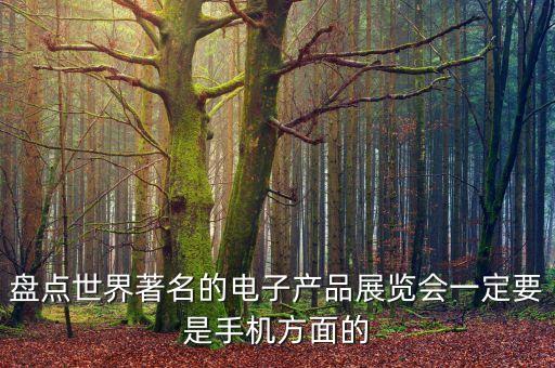 盤(pán)點(diǎn)世界著名的電子產(chǎn)品展覽會(huì)一定要是手機(jī)方面的