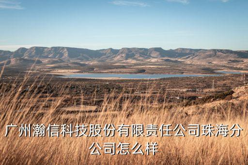 廣州瀚信科技股份有限責(zé)任公司珠海分公司怎么樣