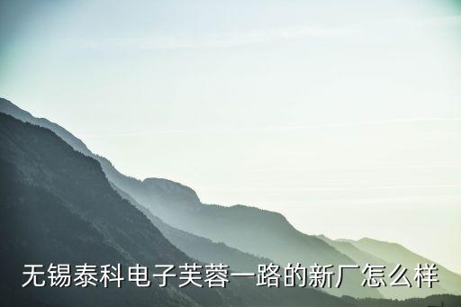 無錫泰科電子芙蓉一路的新廠怎么樣
