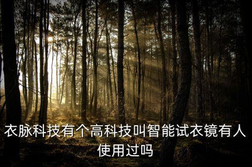 衣脈科技有個高科技叫智能試衣鏡有人使用過嗎