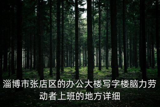 淄博市張店區(qū)的辦公大樓寫(xiě)字樓腦力勞動(dòng)者上班的地方詳細(xì)