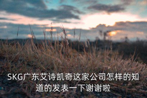 東艾詩(shī)凱奇智能科技怎么樣，廣東艾詩(shī)凱奇智能科技有限公司在哪里