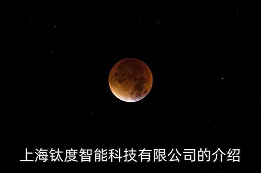 上海鈦度智能科技有限公司的介紹