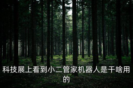 科技展上看到小二管家機(jī)器人是干啥用的