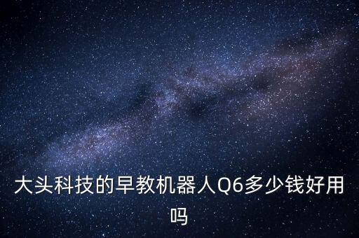 大頭科技的早教機(jī)器人Q6多少錢好用嗎
