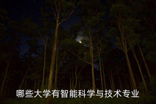 哪些大學(xué)有智能科學(xué)與技術(shù)專(zhuān)業(yè)