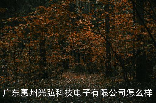 光弘科技智能系統(tǒng)怎么樣，惠州大亞灣的光弘科技公司怎么樣