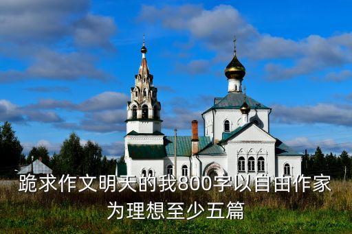 跪求作文明天的我800字以自由作家為理想至少五篇