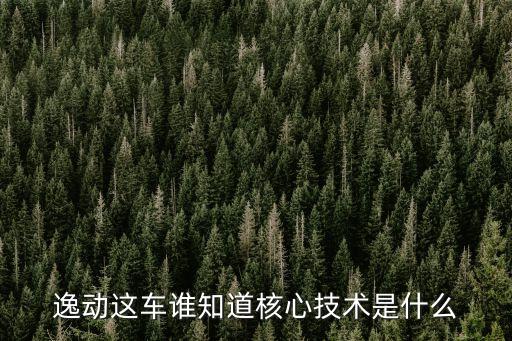 逸動(dòng)這車(chē)誰(shuí)知道核心技術(shù)是什么