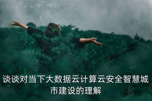 談?wù)剬?duì)當(dāng)下大數(shù)據(jù)云計(jì)算云安全智慧城市建設(shè)的理解