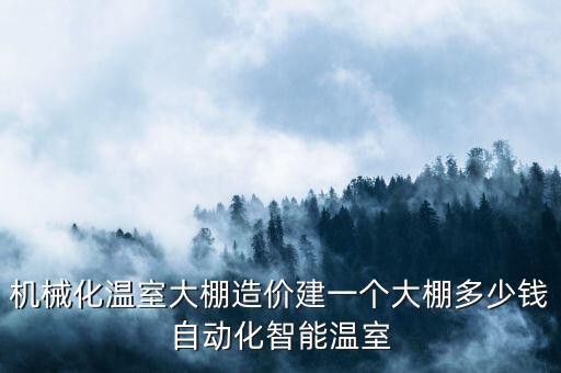 機(jī)械化溫室大棚造價(jià)建一個(gè)大棚多少錢自動(dòng)化智能溫室