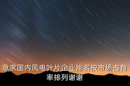 急求國內風電葉片企業(yè)排名按市場占有率排列謝謝