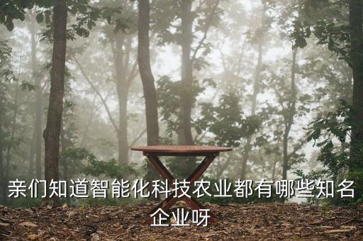 親們知道智能化科技農(nóng)業(yè)都有哪些知名企業(yè)呀