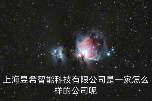 上海昱希智能科技有限公司是一家怎么樣的公司呢