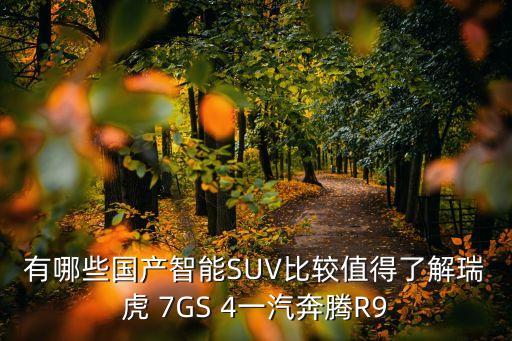 有哪些國產(chǎn)智能SUV比較值得了解瑞虎 7GS 4一汽奔騰R9