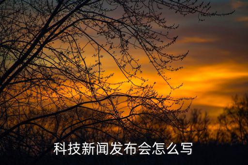 科技新聞發(fā)布會(huì)怎么寫