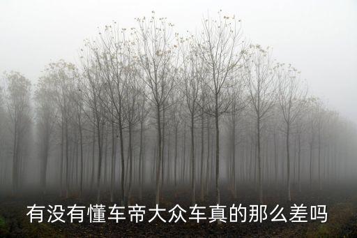有沒有懂車帝大眾車真的那么差嗎