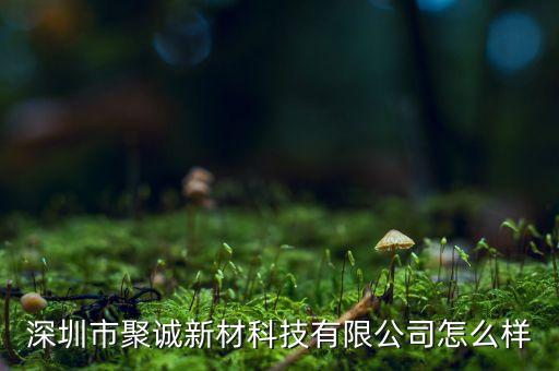 深圳市聚誠新材科技有限公司怎么樣