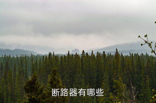 斷路器有哪些