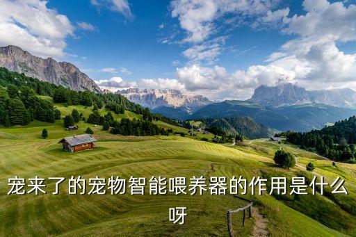 寵來了的寵物智能喂養(yǎng)器的作用是什么呀