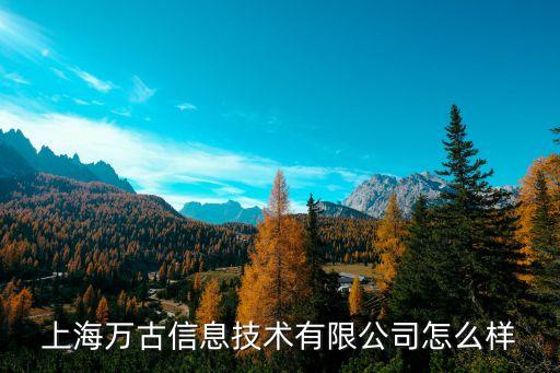 萬古智能科技怎么樣，上海萬古信息技術有限公司怎么樣