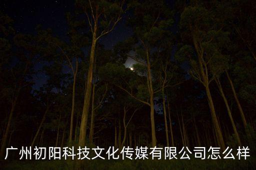 廣州初陽科技文化傳媒有限公司怎么樣