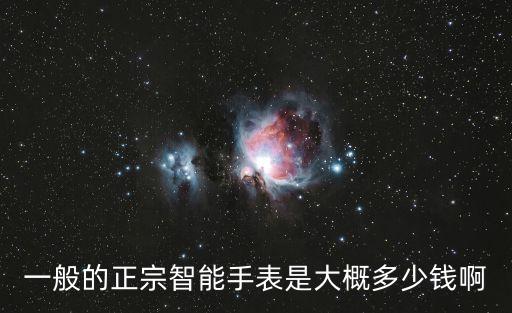 一般的正宗智能手表是大概多少錢啊