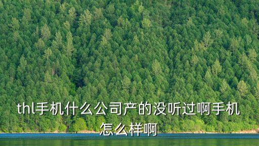 thl手機(jī)什么公司產(chǎn)的沒聽過啊手機(jī)怎么樣啊
