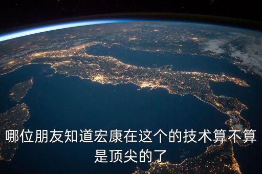 哪位朋友知道宏康在這個(gè)的技術(shù)算不算是頂尖的了