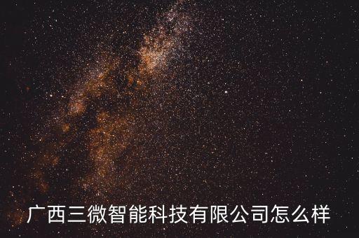 廣西三微智能科技有限公司怎么樣