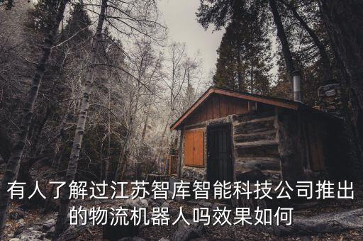 有人了解過江蘇智庫智能科技公司推出的物流機(jī)器人嗎效果如何