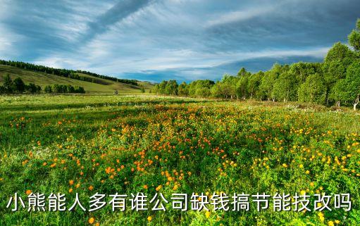 小熊能人多有誰公司缺錢搞節(jié)能技改嗎