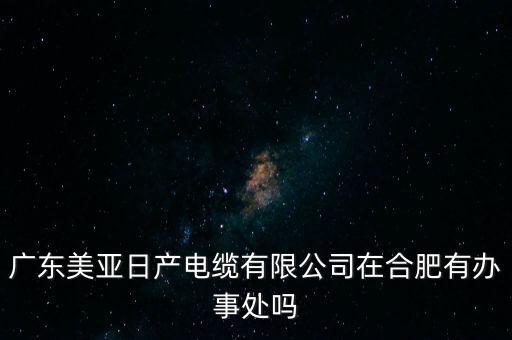 安徽國(guó)際智能科技城在哪里，廣東美亞日產(chǎn)電纜有限公司在合肥有辦事處嗎