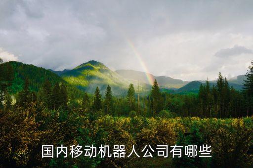 國內(nèi)移動機器人公司有哪些
