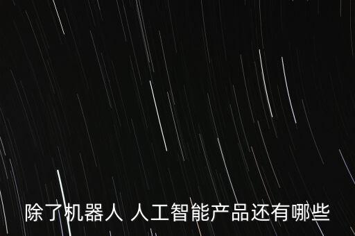 除了機(jī)器人 人工智能產(chǎn)品還有哪些