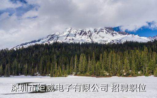 深圳市炬威電子有限公司 招聘職位