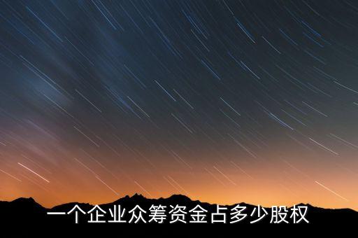 一個(gè)企業(yè)眾籌資金占多少股權(quán)